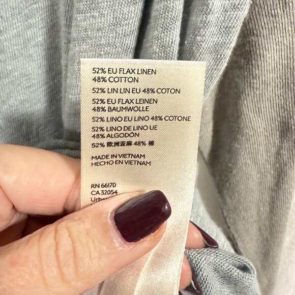 Free People We the Free Grand Slam Henley Size M NWOT Gray and Heather Gray Blue - Picture 5 of 9